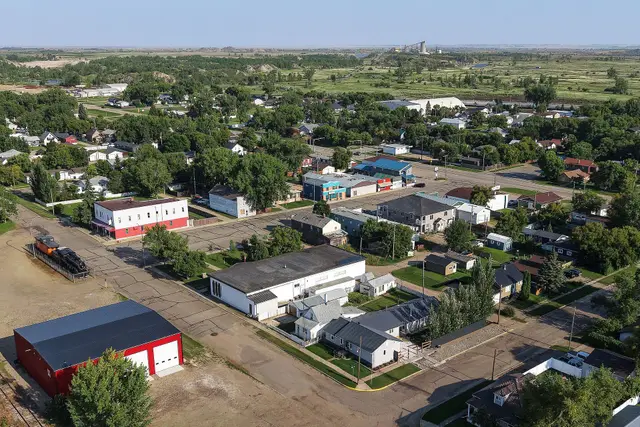 Aerial view of Bienfait