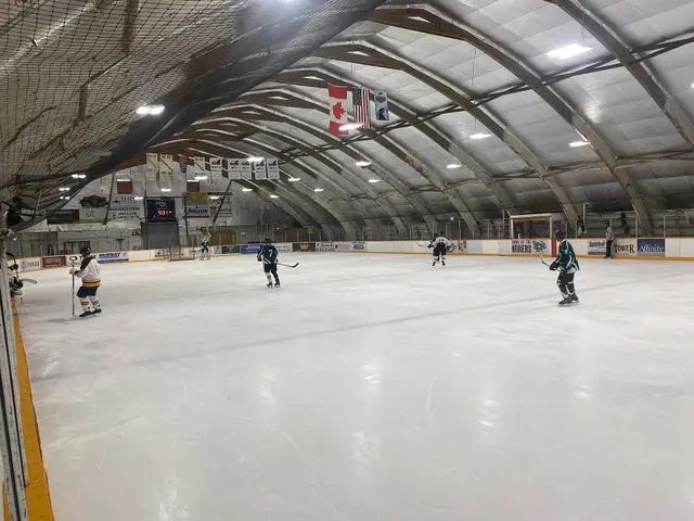 Hockey game at the Bienfait Memorial Arena